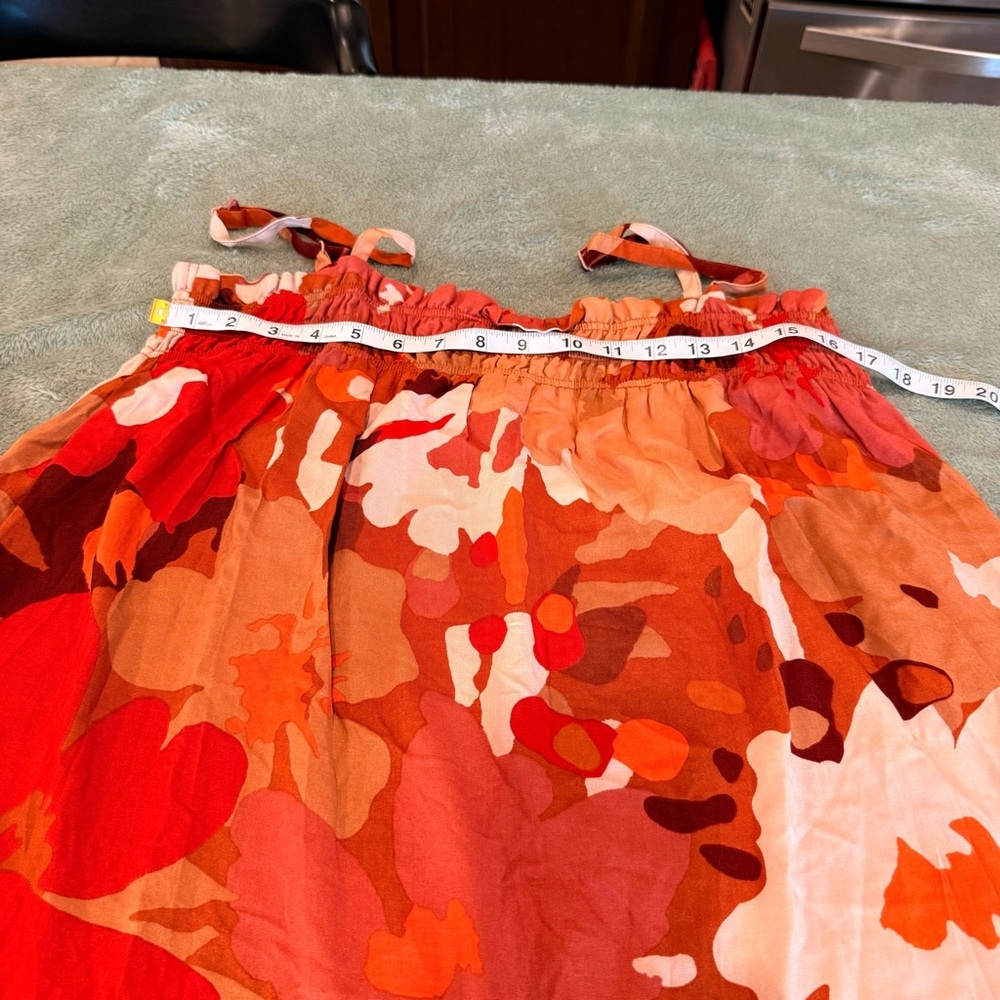 Sanctuary Orange & Rust Floral Summer Dress babydoll XL NWT - Picture 9 of 11